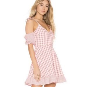 Lovers + friends gingham mini dress nwt size XS